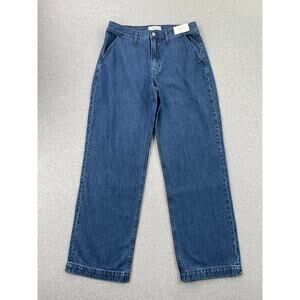 Abercrombie & Fitch High Rise Loose Jeans Womens 31 / 12 Long Blue Dark Wash NWT